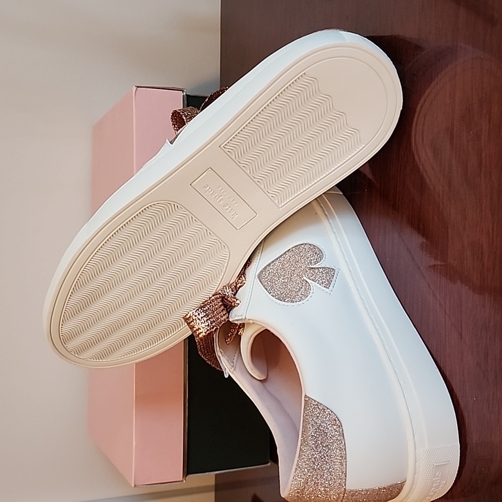NEW Kate Spade Glitz rose gold sneakers 10B - Picture 4 of 7